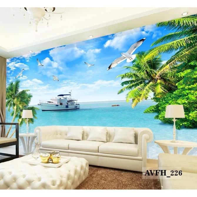 Jual Wallpaper Custom Pemandangan Alam- Wallpaper Pantai 3d Terbaru