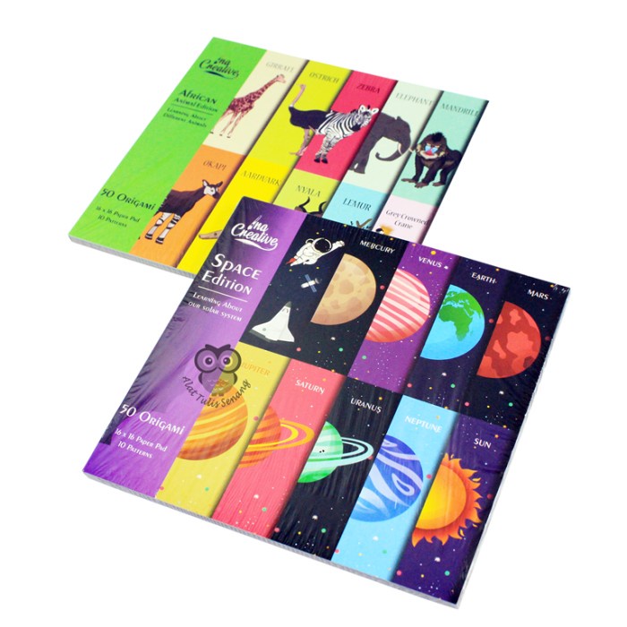 

Senikertas- Kertas Origami Edition Animal & Space Ina Creative -Kertas-Seni.