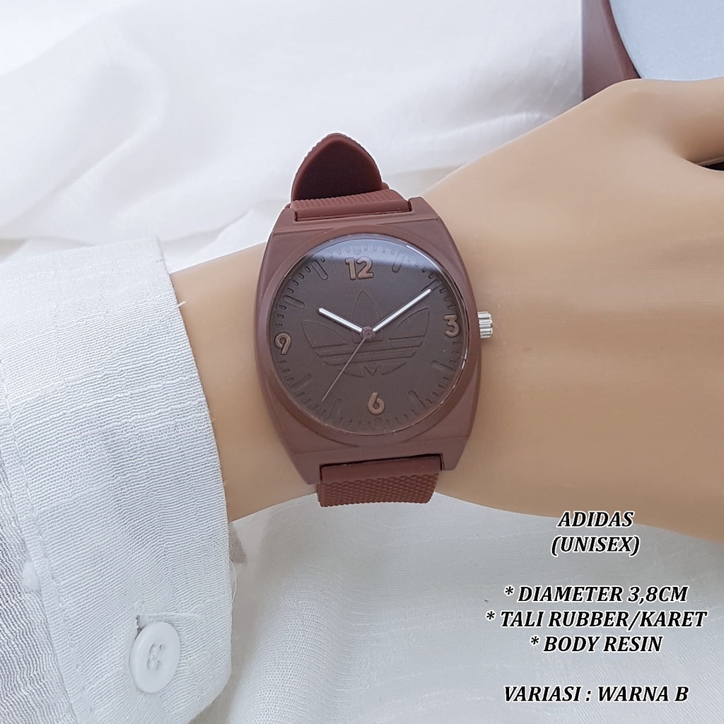 (BISA COD) JAM TANGAN UNISEX FASHION TALI RUBBER BODY BULAT POLOS