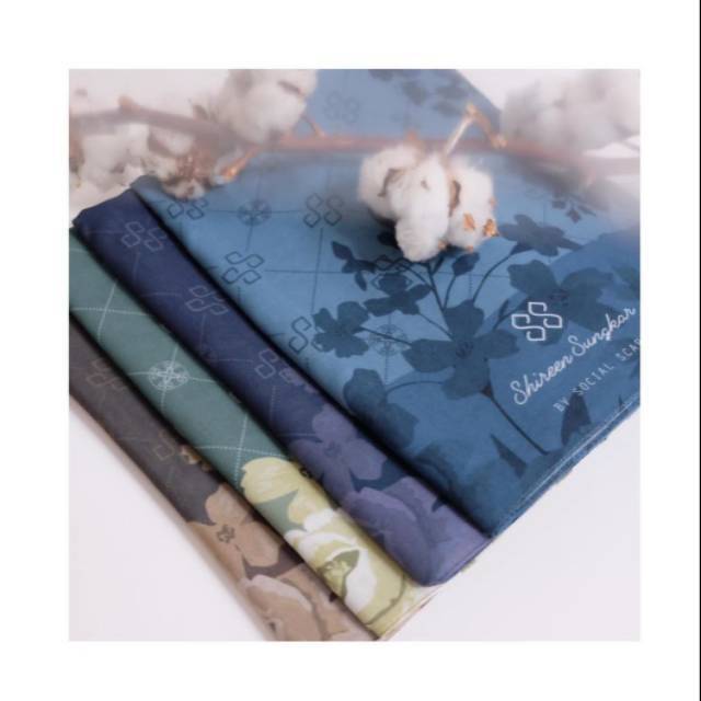 Monogram Series SocialScarf by Shireen Sungkar Hijab Segiempat Extrafine Voal