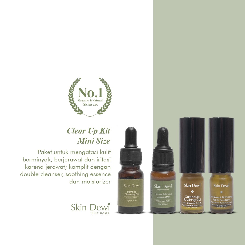 

Skin Dewi Clear Up Kit for oily skin (Mini Size) (Skincare Organic)