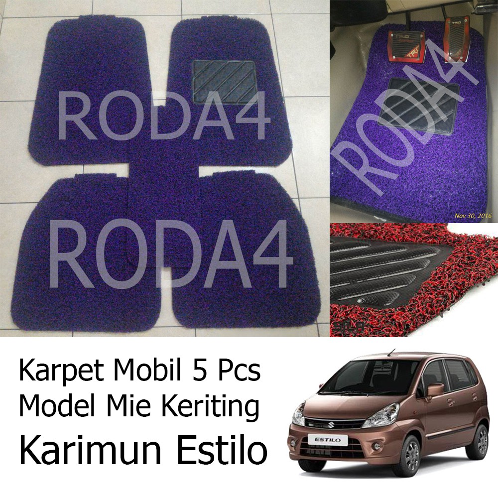 Karpet Mobil / Car Carpet / Floor Mats Universal Model Mie Keriting Karimun Estilo