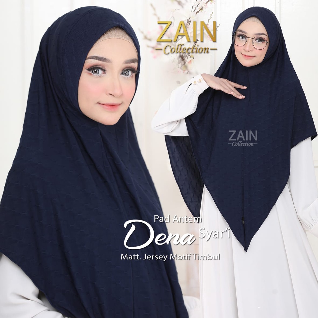Jilbab Instan Bergo Dena Syari Ori Zain Collection-NAVY