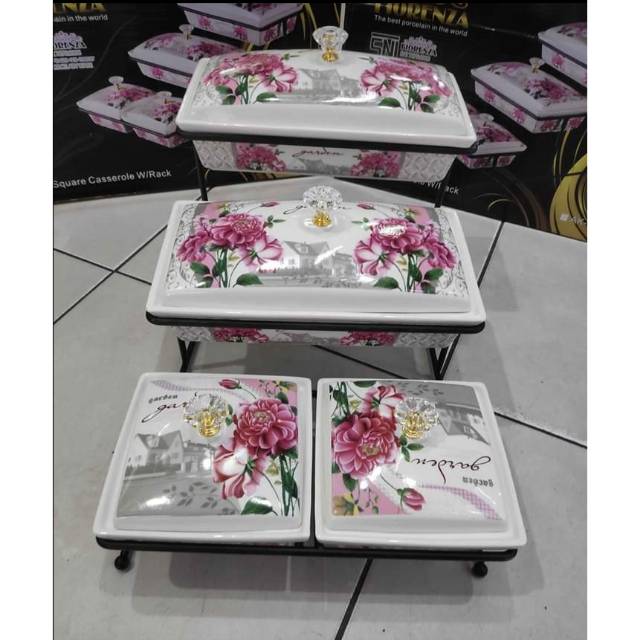 Wadah saji susun fiorenza(paking kayu)