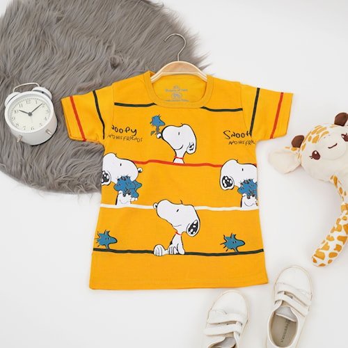 Setelan Kaos Pendek Anak Motif Snoopy PB7