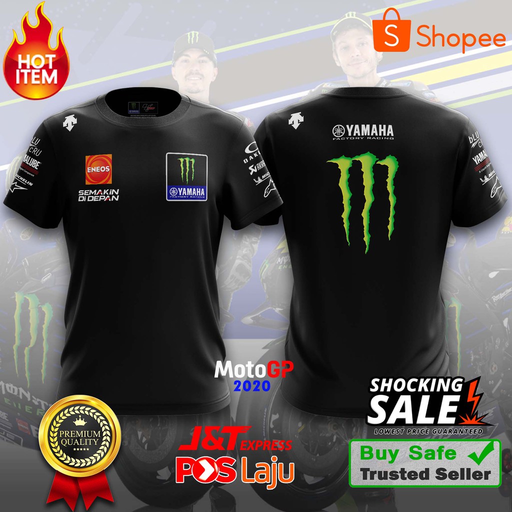 ⭐️⭐️⭐️⭐️⭐️BAJU New Arrival T-Shirt Yamaha MonsterEnergy MotoGP- Baju Kaos Laki Laki Dewasa / Baju Di
