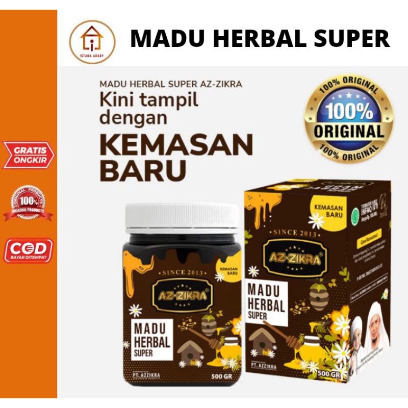 

MADU HERBAL SUPER AZ ZIKRA 500GR/MAEU HERBAL/MADU HERBAL HITAM PAHIT/MADU KESEHATAN/MADU PENGOBATAN