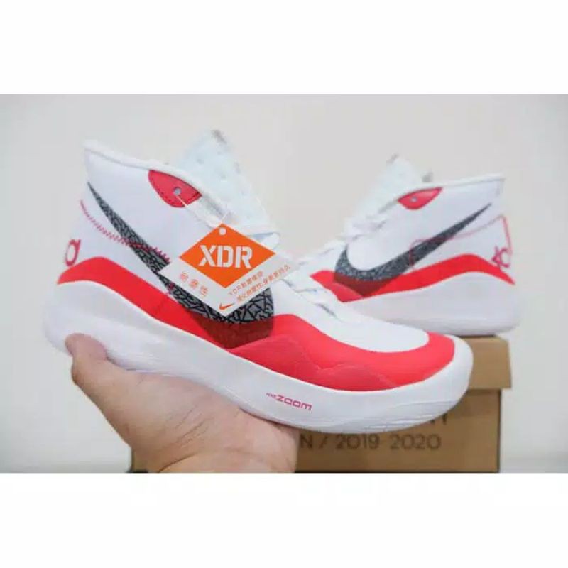 Sepatu Basket KD 12 High White Red