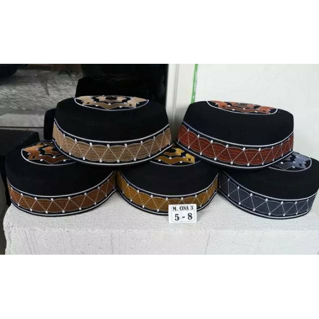 Grosir 10 pcs - Peci Kopiah Malaysia Cina 3- MACOM NZ| Basmalah Muslim Store