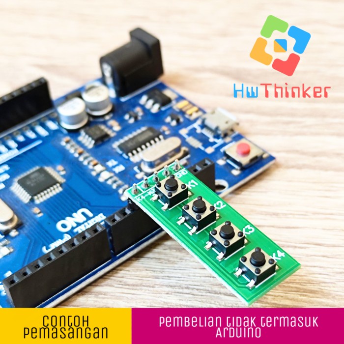 Modul Board Push Button 1x4 Keypad Tester Arduino Raspberry Shield
