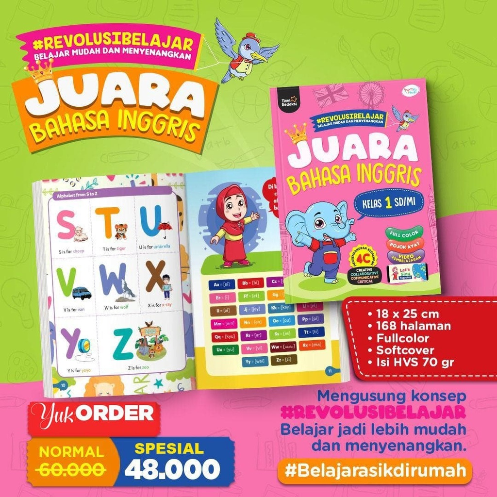 Paket Juara Umum Bahasa Inggris untuk SD