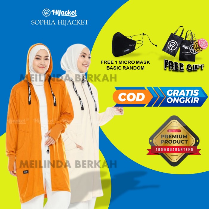 HIJACKET SOPHIA - HIJAKET ORIGINAL JAKET HOODIE / JAKET HIJABERS HOODIE WANITA / JAKET WANITA MUSLIM