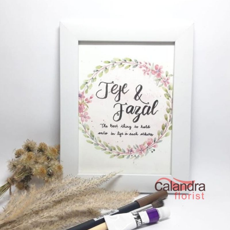 

Hand Lettering Custom 5R | kado unik | kado berkesan | wedding gift | custom | handlettering