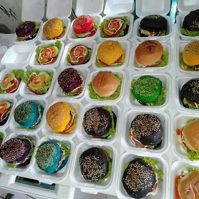 

burger black & rainbow