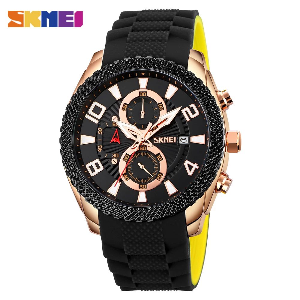 SKMEI 9269 Jam Tangan Pria Analog Chronograph Tali Silicone WATCHKITE WKOS