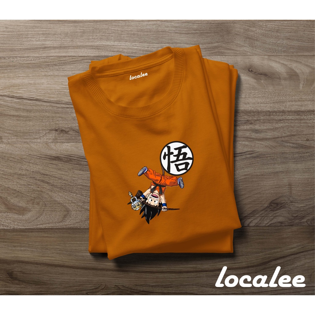 LITTLE GOKU ORANGE TSHIRT- DRAGONBALL ORANGE TEE- KAOS PRIA- KAOS SABLON GOKU - UNISEX TSHIRT
