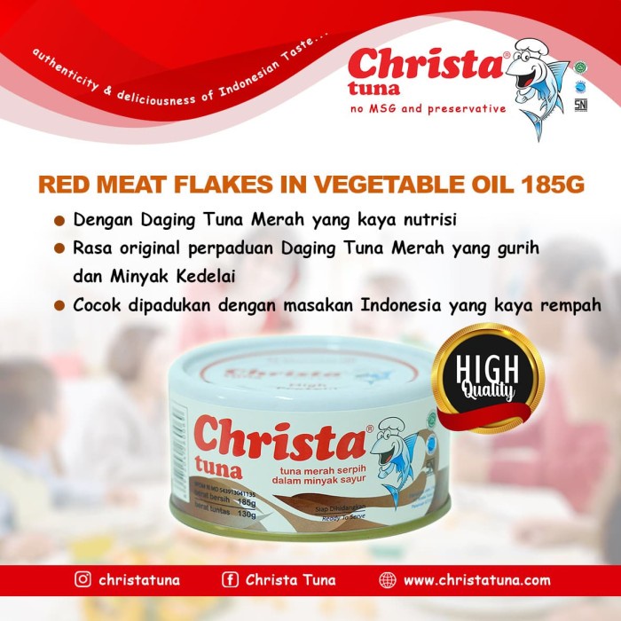 

f0fbfe00 Christa Tuna - Tuna Red Meat Flakes Di Dalam Kaleng Ds1Gk