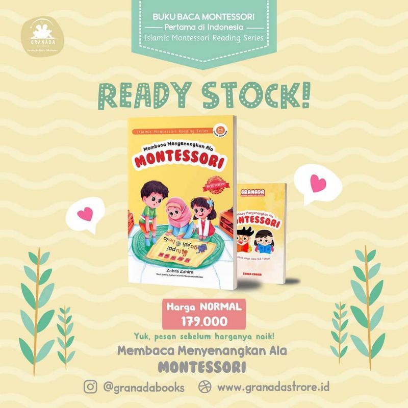 MEMBACA MENYENANGKAN ALA MONTESSORI -JOYFUL READING THE MONTESSORI WAY -MINI CARDS MONTESSORI
