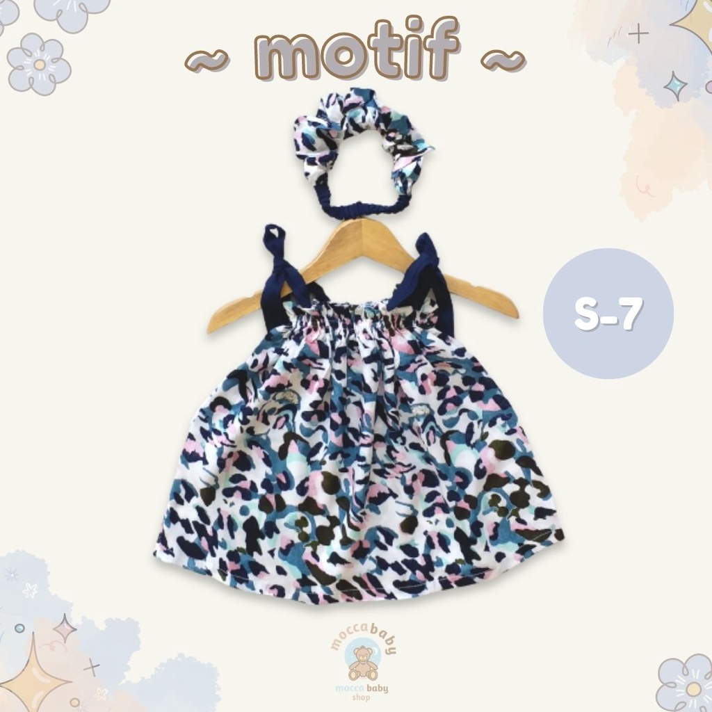 MBSS - BBB DRESS NICOLE dress anak perempuan bayi motif bunga lucu free headband