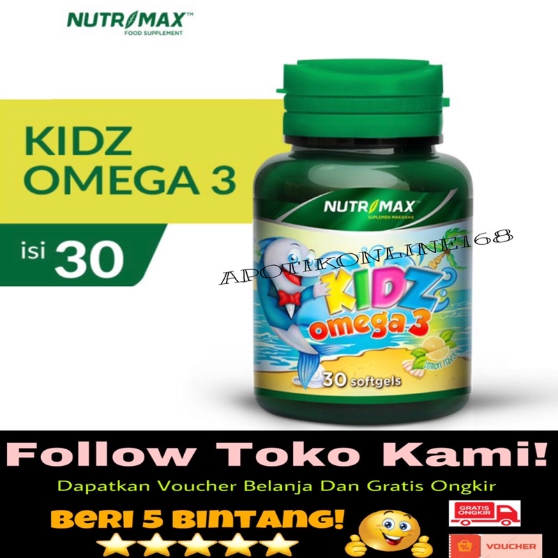 Jual NUTRIMAX KIDZ OMEGA 3 ISI 30 MINYAK IKAN UNTUK ANAK OMEGA 3