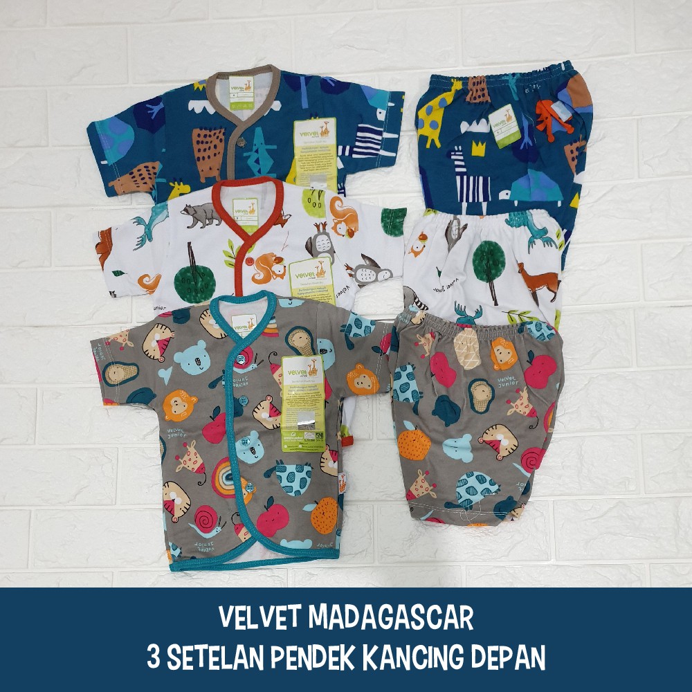 Velvet Junior 3 setelan Pendek (SML LB XL XXL)