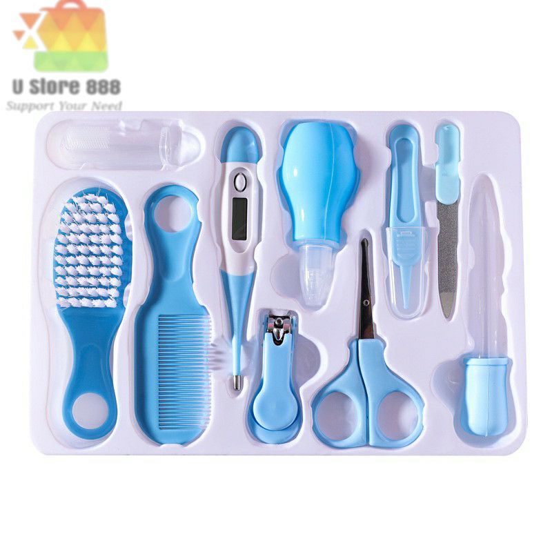 Baby Care Kit 10 in 1 Baby Nail Set Care Perawatan Bayi Set Lengkap Murah / Kado Bayi Lahiran /  kado Lahiran Bayi  / Baby  Care kit set Manicure set gunting kuku sisir Bayi