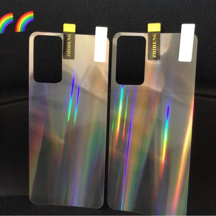 XIAOMI POCO POCOPHONE F1 F2 PRO F3 5G ANTI GORES BELAKANG SKIN BACK AURORA GARSKIN MOTIF PELANGI TRANSPARAN PLASTIK