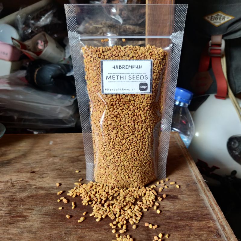 

Methi Seeds 100gr, Klabet, methi seeds bubuk 100gr, pelangsing dan pembesar payudara alami