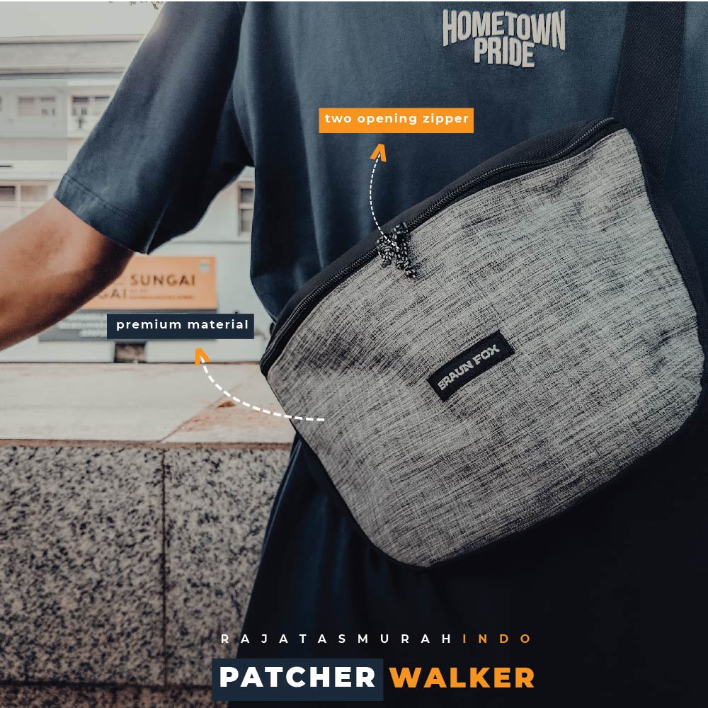 Braun Fox Patcher Walker - Tas Selempang Cowo Hits