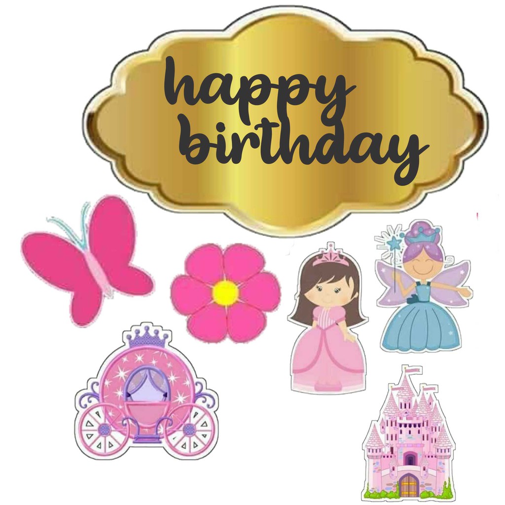 

TOPPER CAKE CUSTOM TOPPER ULANG TAHUN / HIASAN KUE PRINCESS