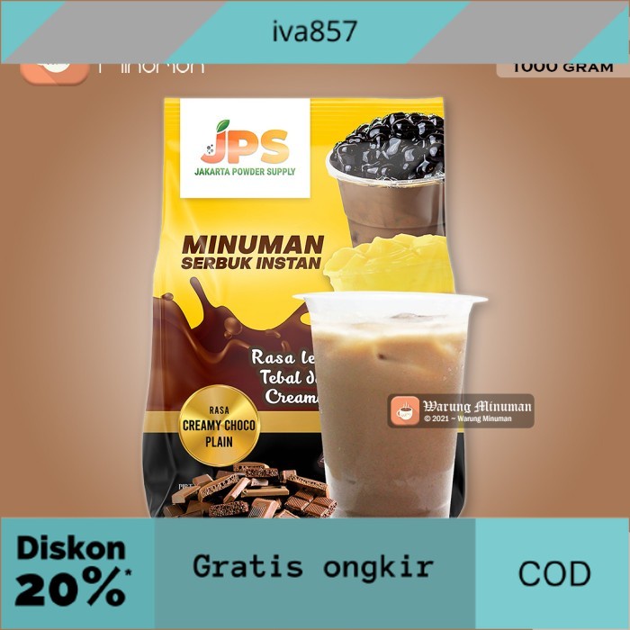 

PROMO Bubuk Minuman 1 kg Creamy Choco Cokelat Krim JPS Plain Tanpa Gula GRATIS ONGKIR