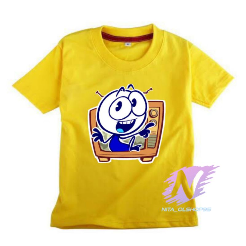 baju kaos anak karakter pencilmation kartun Yt