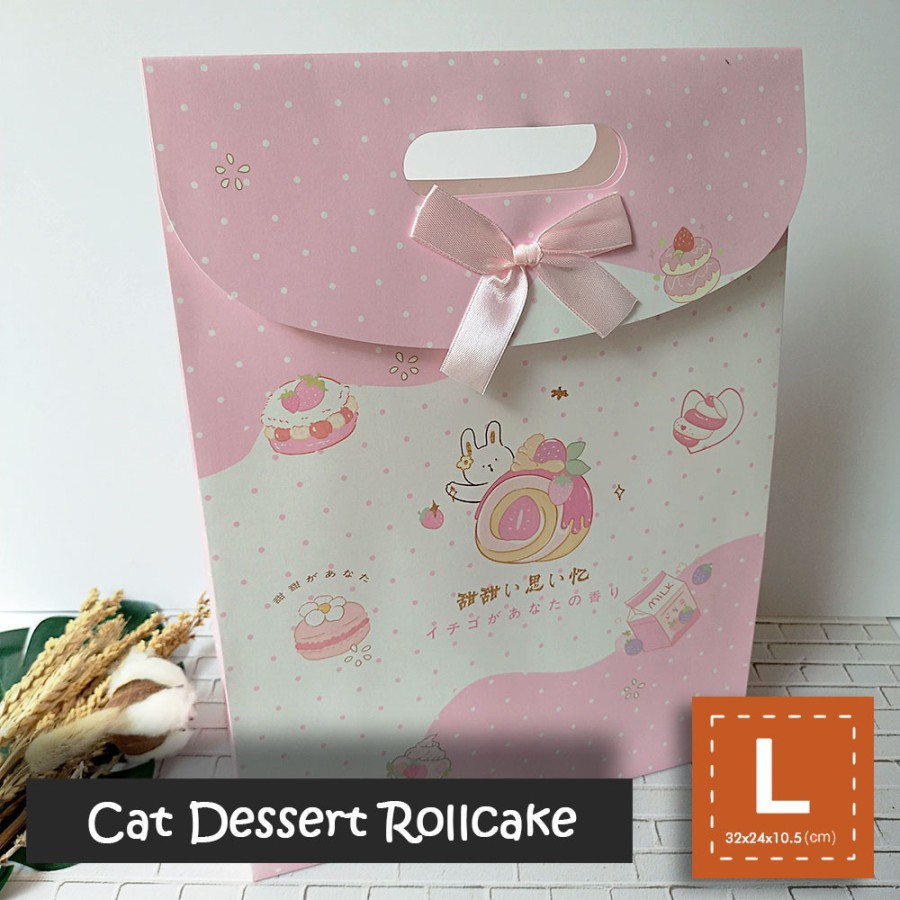 

Paper Bag Motif / Tas Kertas Kado / Tas Ulang tahun - L Cat Dessert