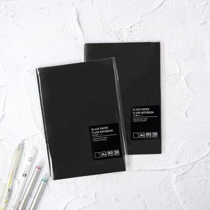 

Black Paper Plain Notebook A5 / Buku Tulis A5 / Buku Catatan