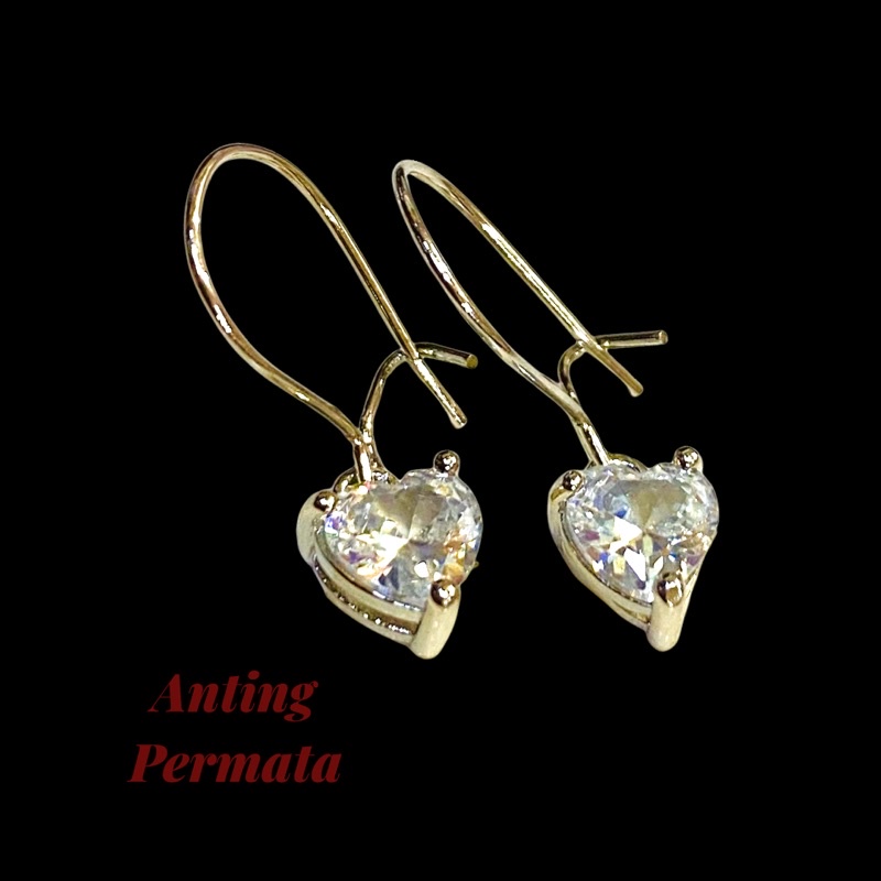 anting permata//anting permata love//anting