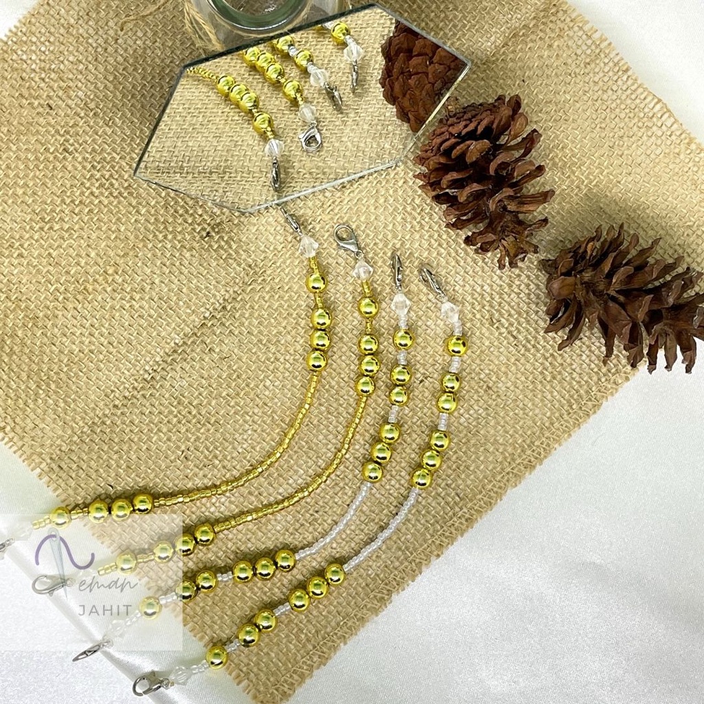 Konektor Masker Hijab - Kancing Tali Pengait Masker Hijab - Masker Hijab