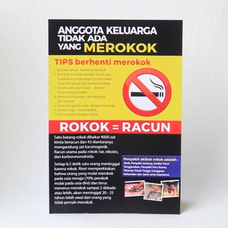 Jual Poster 12 Indikator Keluarga Sehat, Poster Larangan Merokok ...