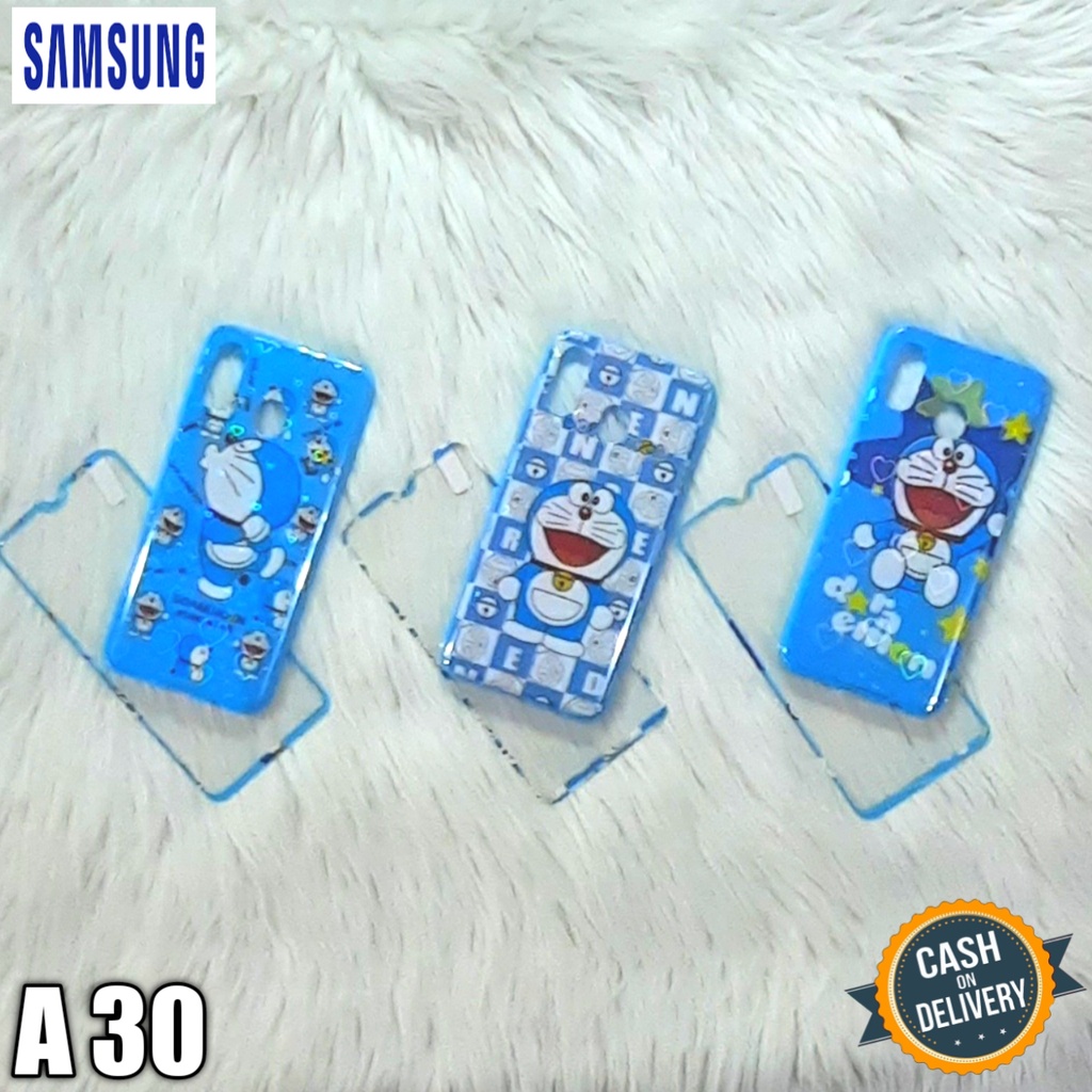 Casing Samsung A30 Softcase Jelly Glossy + Temper Glass