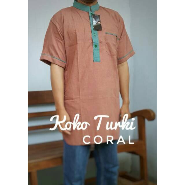 BAJU KOKO TURKI DEWASA LENGAN PENDEK