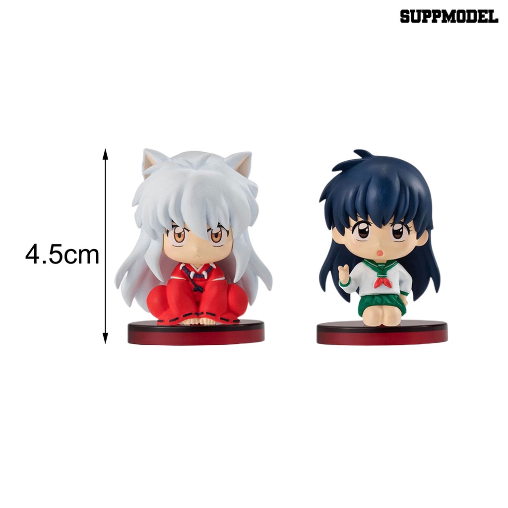 4pcs / Set Mainan Action Figure Anime Inuyasha Higurashi Kagome Bahan PVC Untuk Hobi / Koleksi