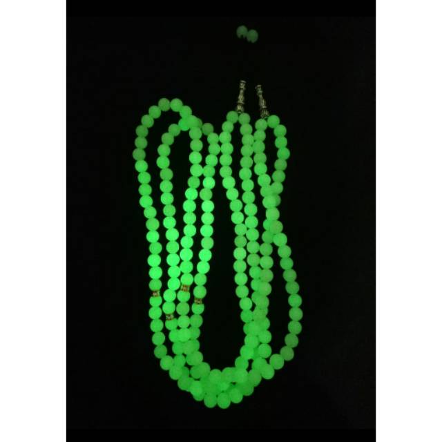 TASBIH BATU FOSFOR ASLI/TASBIH MENYALA DALAM GELAP
