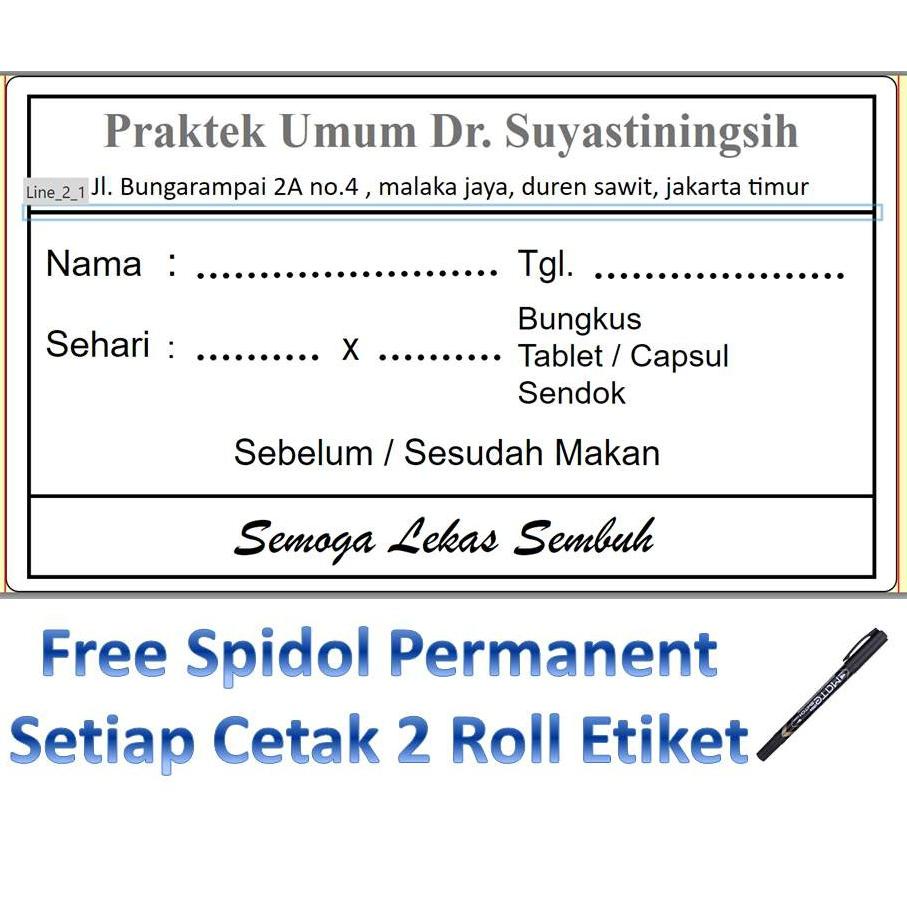 

(fkdm -33) JASA Cetak Label Etiket Obat 70x40 - 70 x 40 Semarang 201RVPQ