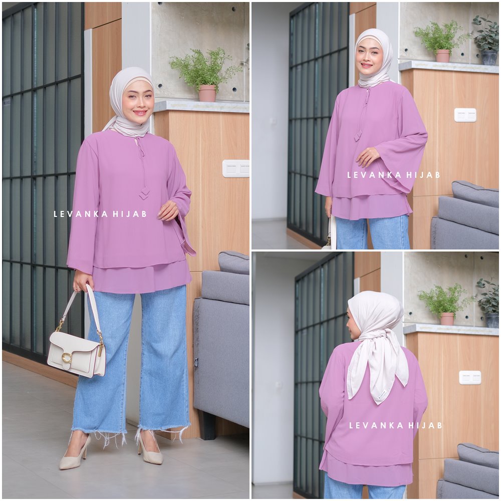 TERBARU ! Atasan Wanita Blouse bahan Cerutty Baby Doll / Franda Blouse