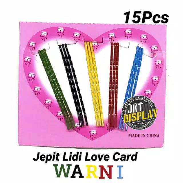 JEPIT RAMBUT LIDI 15 pcs Love Card