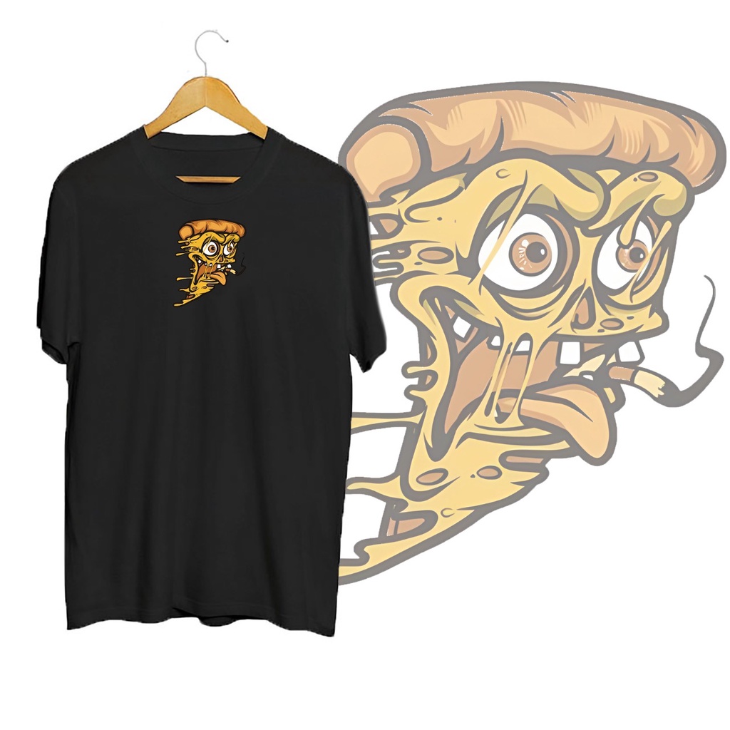 KAOS OVERSIZE ZOMBIE  PIZZA T-SHIRT