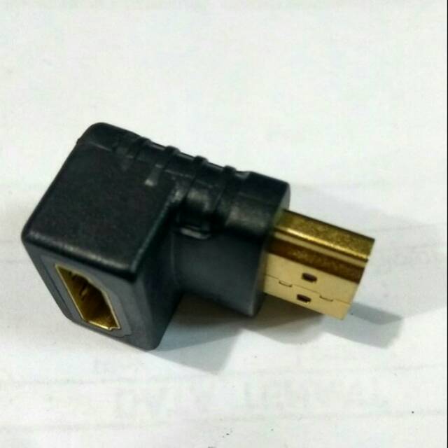 Konektor converter HDMI female To HDMI  male adapter 90 derajat siku