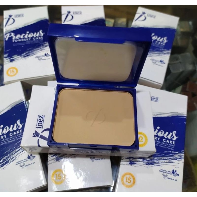 Inez Reffil Precious Powdery Cake Bedak Two Way Cake Bedak Padat Inez Original