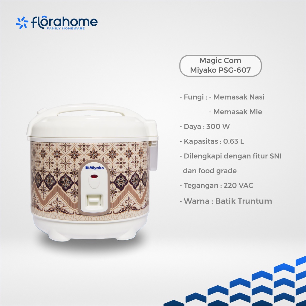 Rice Cooker Besar Miyako Magic Com Serba Guna Anti Lengket 3 in 1 Magic Com Miyako PSG-607