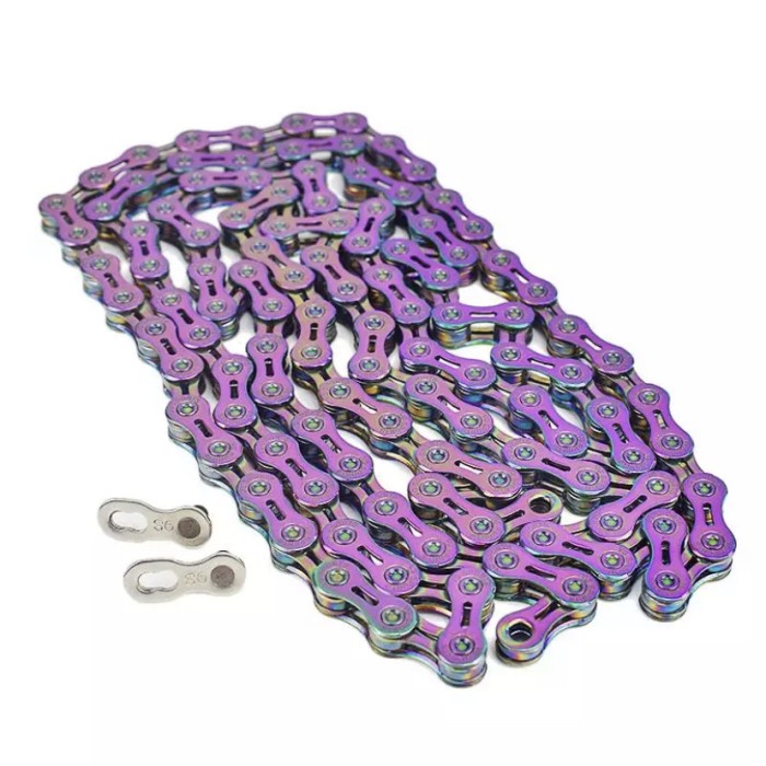 Rantai Sepeda VG Sport 10 speed Rainbow half Hollow bicycle chain