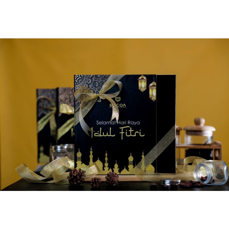 

Hampers / Kado Lebaran Idul Fitri Cokelat Macoa